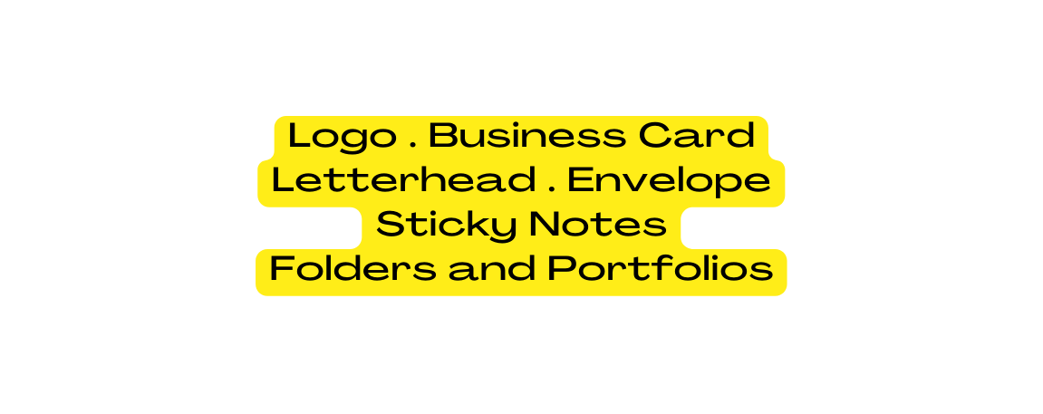 Logo Business Card Letterhead Envelope Sticky Notes Folders and Portfolios